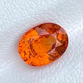 Reddish Spessartite Garnet 1.65 carats Fancy Oval Cut Natural Nigerian Gemstone